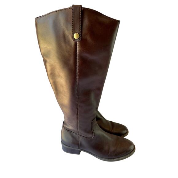 INC Fawne Knee High Leather Boot Size 10 Western Riding Equestrian Cowgirl Fall - Picture 1 of 11